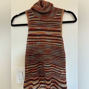 sleeveless missoni mock neck